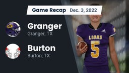Recap: Granger  vs. Burton  2022