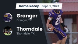 Recap: Granger  vs. Thorndale  2023