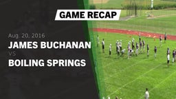 Recap: James Buchanan  vs. Boiling Springs  2016