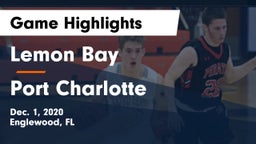 Lemon Bay  vs Port Charlotte  Game Highlights - Dec. 1, 2020