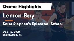 Lemon Bay  vs Saint Stephen's Episcopal School Game Highlights - Dec. 19, 2020
