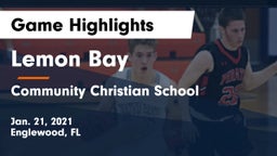 Lemon Bay  vs Community Christian School Game Highlights - Jan. 21, 2021