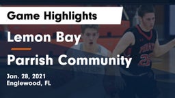 Lemon Bay  vs Parrish Community  Game Highlights - Jan. 28, 2021