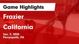 Frazier  vs California  Game Highlights - Jan. 9, 2020