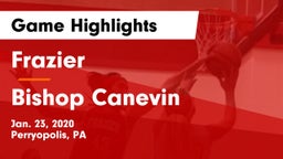 Frazier  vs Bishop Canevin  Game Highlights - Jan. 23, 2020