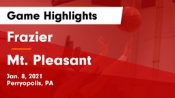 Frazier  vs Mt. Pleasant  Game Highlights - Jan. 8, 2021