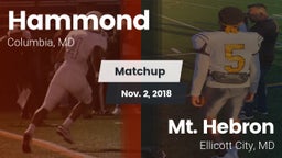 Matchup: Hammond vs. Mt. Hebron  2018