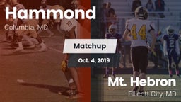 Matchup: Hammond vs. Mt. Hebron  2019
