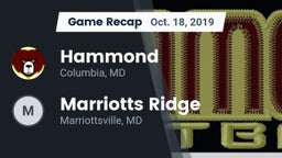 Recap: Hammond vs. Marriotts Ridge  2019