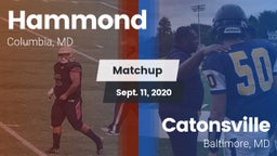 Matchup: Hammond vs. Catonsville  2020