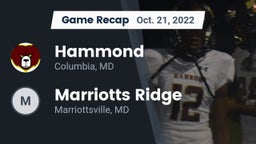 Recap: Hammond vs. Marriotts Ridge  2022