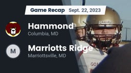 Recap: Hammond vs. Marriotts Ridge  2023