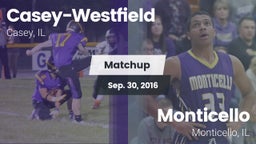 Matchup: Casey-Westfield vs. Monticello  2016