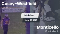 Matchup: Casey-Westfield vs. Monticello  2016