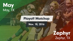 Matchup: May vs. Zephyr  2016