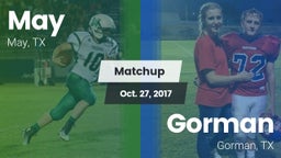 Matchup: May vs. Gorman  2017