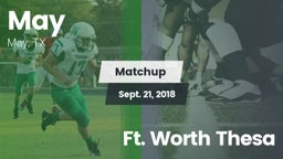 Matchup: May vs. Ft. Worth Thesa 2018