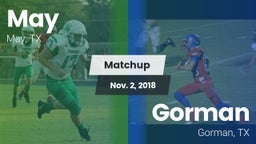 Matchup: May vs. Gorman  2018