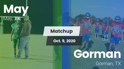 Matchup: May vs. Gorman  2020