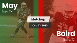 Matchup: May vs. Baird  2020