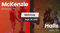 Matchup: McKenzie vs. Halls  2018