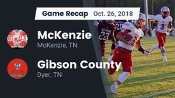 Recap: McKenzie  vs. Gibson County  2018