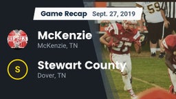 Recap: McKenzie  vs. Stewart County  2019