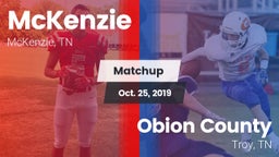 Matchup: McKenzie vs. Obion County  2019