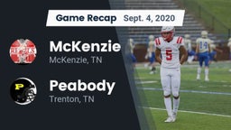 Recap: McKenzie  vs. Peabody  2020