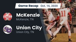 Recap: McKenzie  vs. Union City  2020