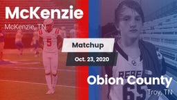 Matchup: McKenzie vs. Obion County  2020