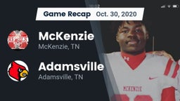 Recap: McKenzie  vs. Adamsville  2020