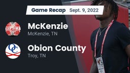 Recap: McKenzie  vs. Obion County  2022