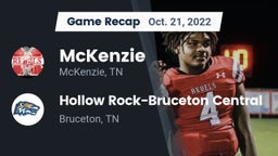 Recap: McKenzie  vs. Hollow Rock-Bruceton Central  2022