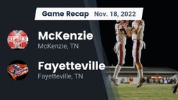 Recap: McKenzie  vs. Fayetteville  2022