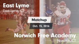 Matchup: East Lyme vs. Norwich Free Academy  2016