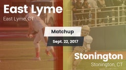Matchup: East Lyme vs. Stonington  2017