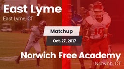 Matchup: East Lyme vs. Norwich Free Academy 2017