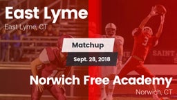 Matchup: East Lyme vs. Norwich Free Academy 2018