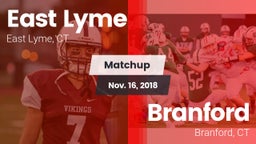 Matchup: East Lyme vs. Branford  2018