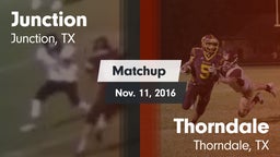 Matchup: Junction vs. Thorndale  2016