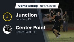 Recap: Junction  vs. Center Point  2018
