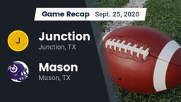 Recap: Junction  vs. Mason  2020