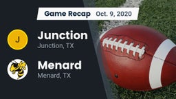 Recap: Junction  vs. Menard  2020