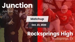 Matchup: Junction vs. Rocksprings High 2020