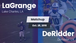 Matchup: LaGrange vs. DeRidder  2016