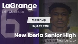 Matchup: LaGrange vs. New Iberia Senior High 2018