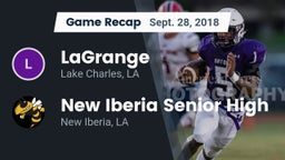 Recap: LaGrange  vs. New Iberia Senior High 2018