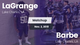 Matchup: LaGrange vs. Barbe  2018