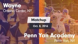 Matchup: Wayne vs. Penn Yan Academy  2016